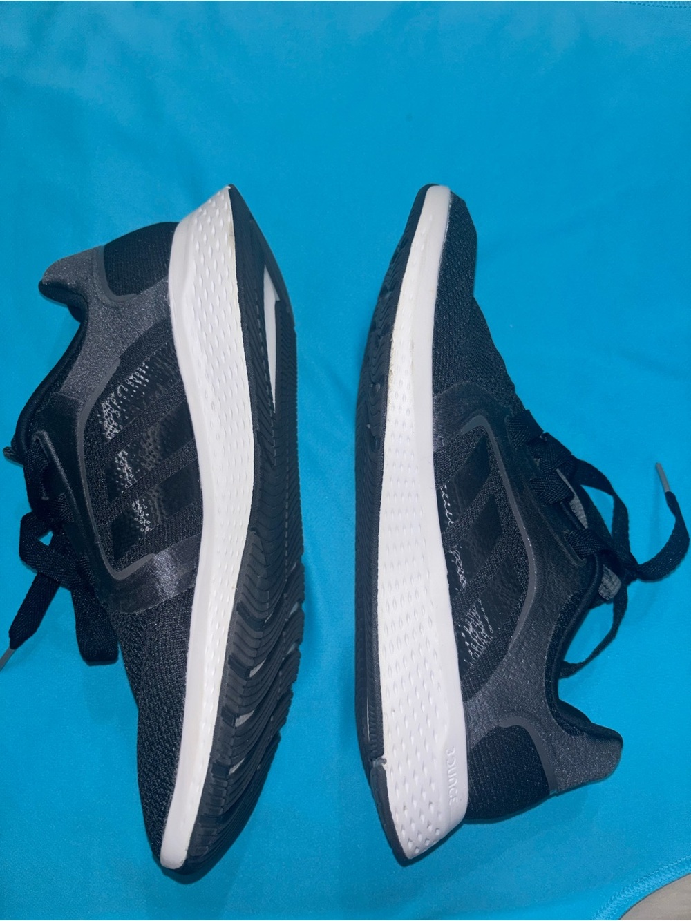 adidas Black Athletic Running Shoes with White Midsole